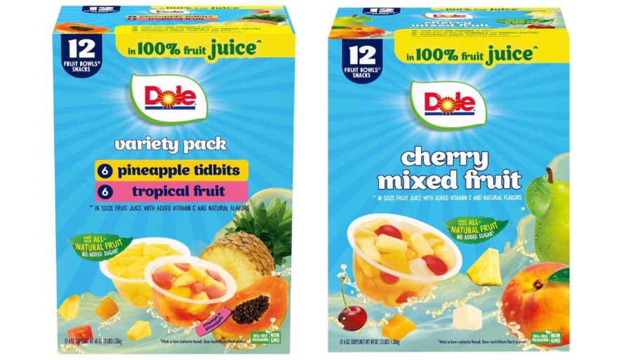 Dole Fruit bowls in different flavors