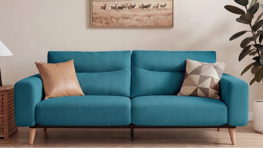 turquoise sofa