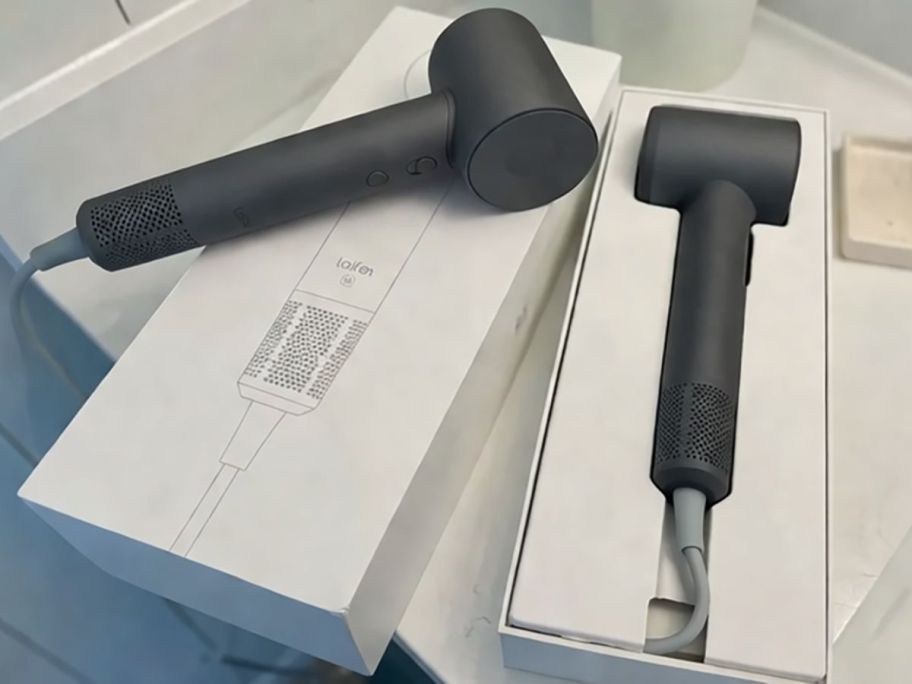 Hair dryer on top of the table