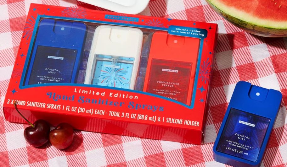 Fourth of July sanitizer spray set 