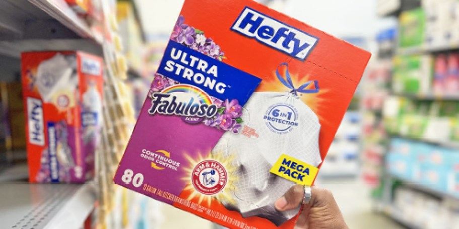 Hefty 13-Gallon Trash Bags 80-Count Only $9.57 Shipped on Amazon