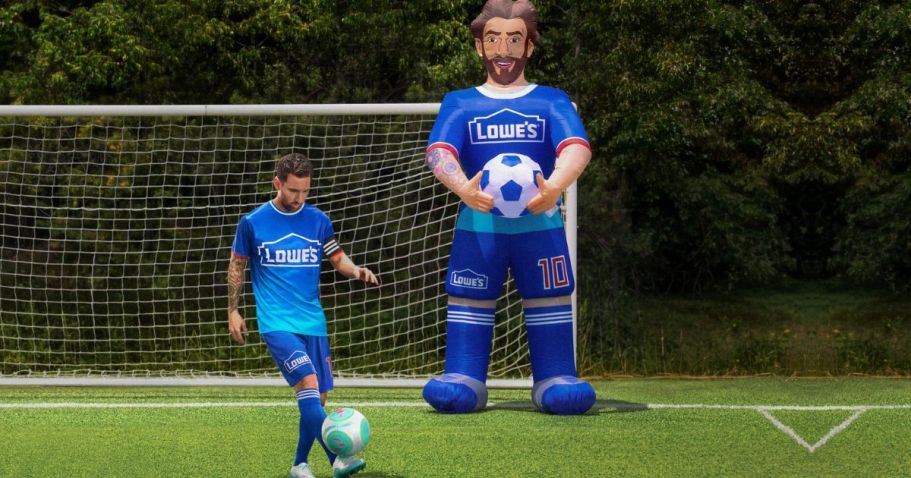 Messi Fans Need This Giant 10′ Lighted Inflatable from Lowe’s – Just $99 Shipped!