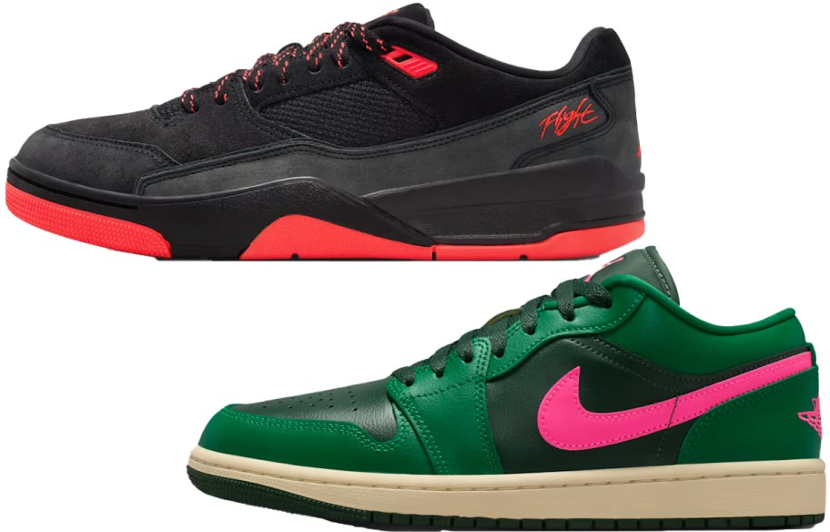 black and green sneakers