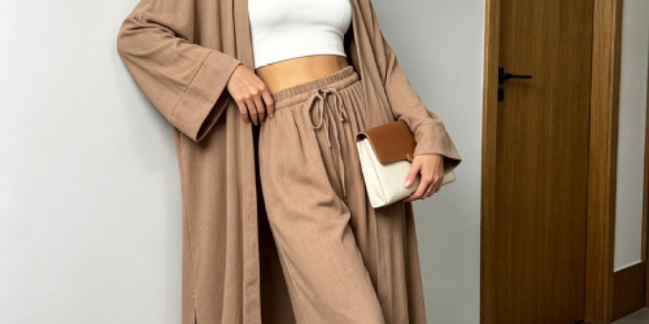 Women’s Matching Cardigan & Pants Set Only $23.99 Shipped on Amazon (Reg. $60)