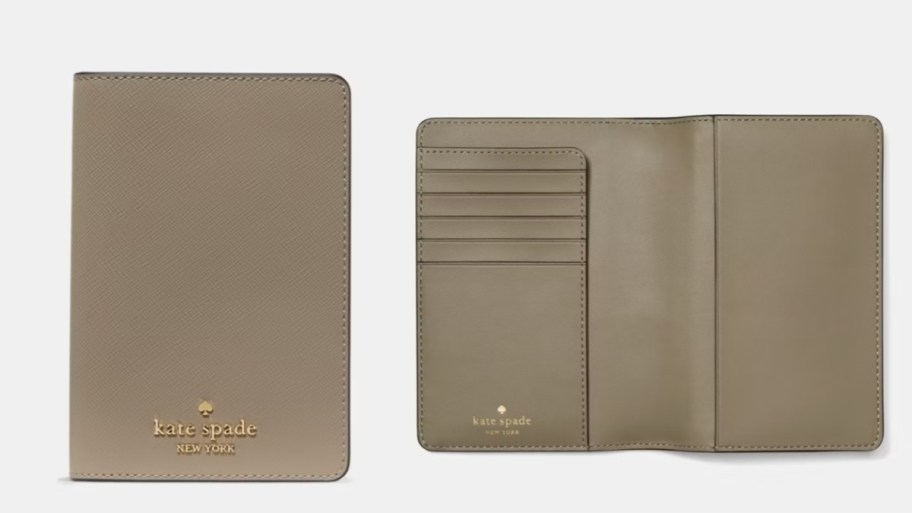 stock photo of beige passport holder