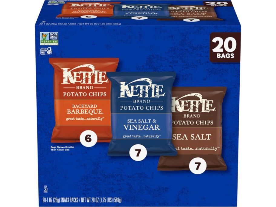 Kettle Brand Potato Chips Variety Pack 1oz 20-Count