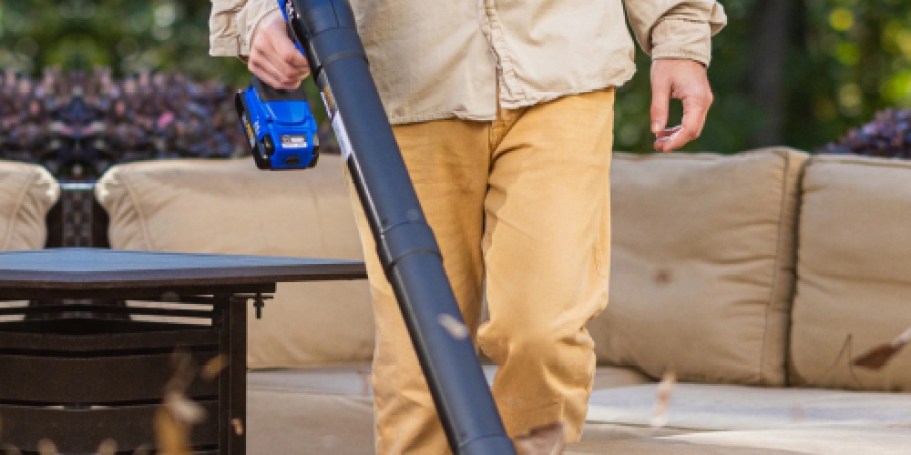 Cordless Kobalt Leaf Blower Only $79 Shipped on Lowes.com (Adjustable Length!)