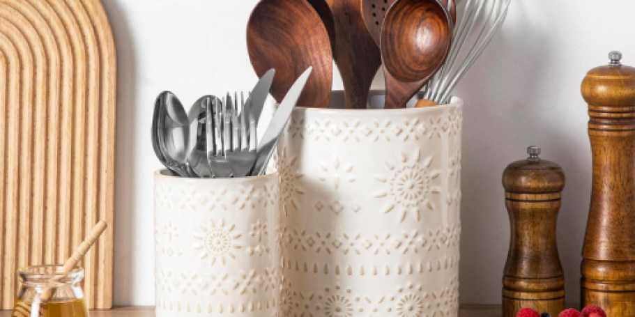 Ceramic Utensil Holder Set Just $16.49 on Amazon (Reg. $33)