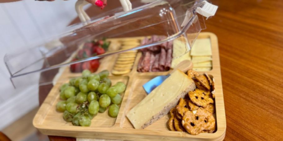 Portable Charcuterie Board w/ Lid & Handle Just $20.93 on Amazon