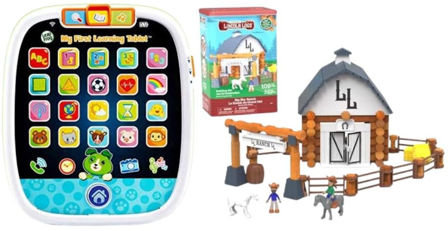 LeapFrog My First Learning Tablet and Lincoln Logs Big Sky Ranch Building Set