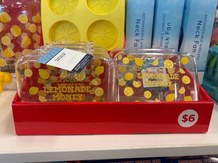 Lemonade Money Boxes w/ Clear Design in store