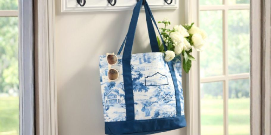 Lowe’s Blue Toile Canvas Tote Bag Only $19.99 Shipped for Rewards Members