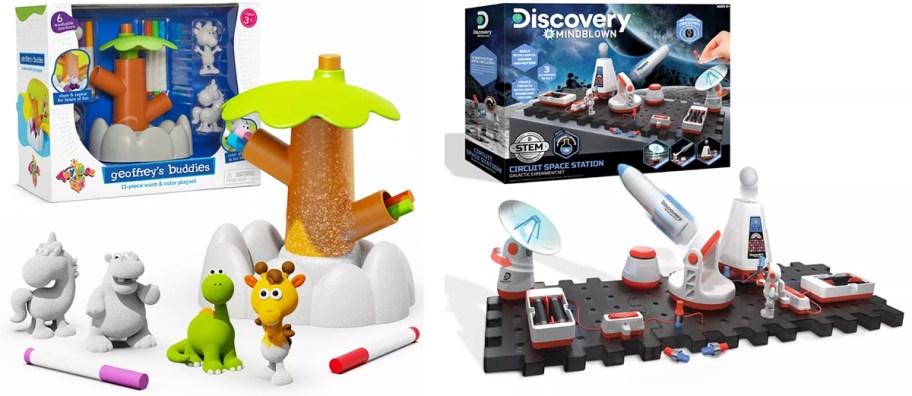 coloring set and space circut playsets