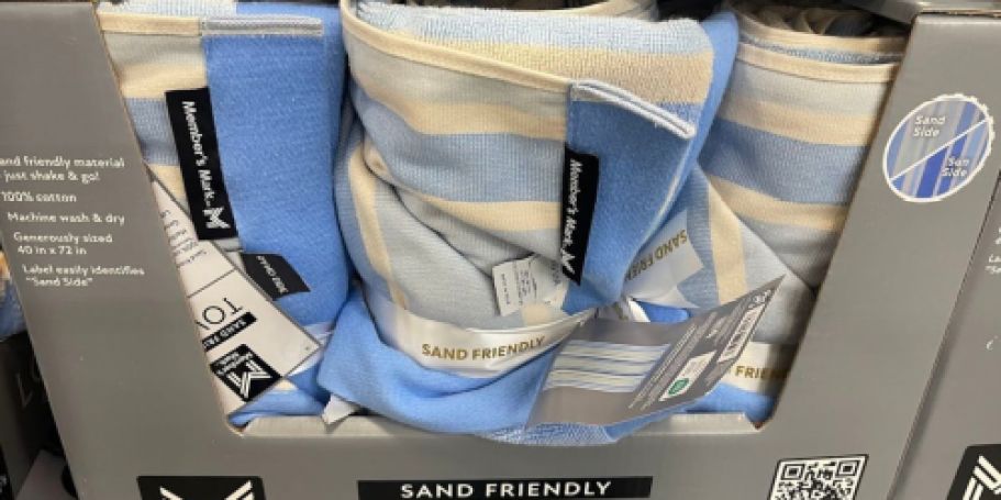 Sand-Resistant Beach Towels 2-Packs Only $13.98 on SamsClub.com