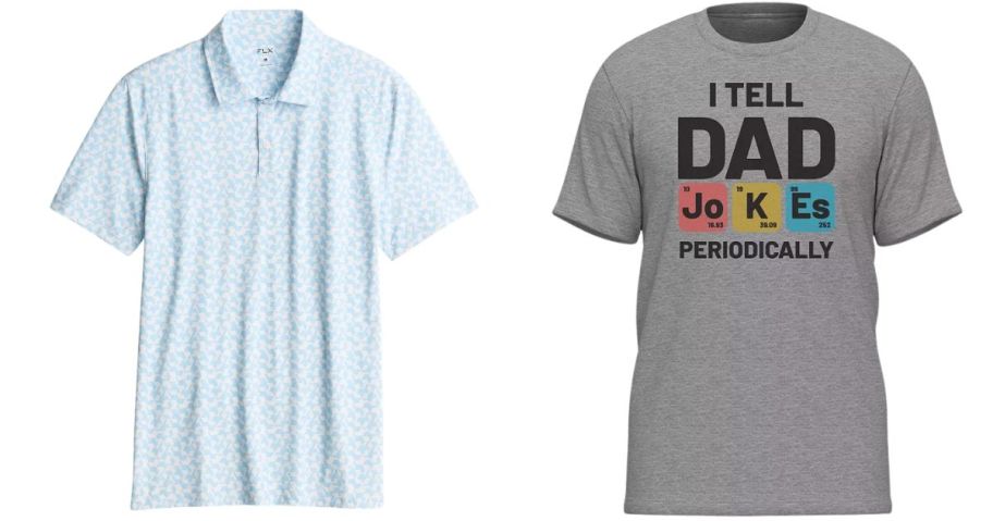 Men's FLX Printed Golf Polo and Men's Graphic Tee