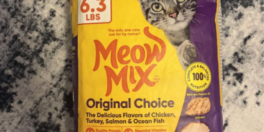 Meow Mix Cat Food 6.3lb Bag Just $3 Shipped on Amazon (Reg. $10) + More