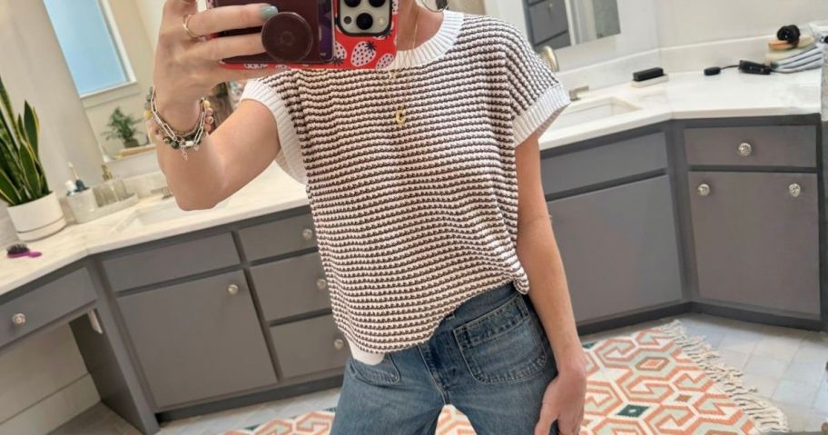 collin wearing MixShe Women's Knit Top