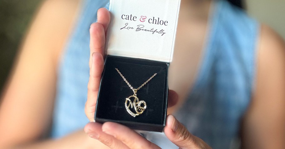 Cate & Chloe 18k Gold Plated Mom Necklace Just $16 on Walmart.com