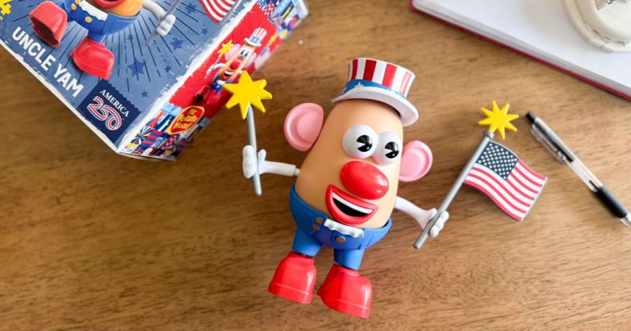 Mr. Potato Head Uncle Yam 250th Anniversary Edition on table