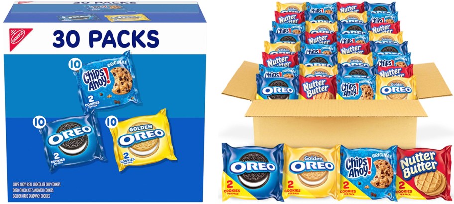 two cookie snack variety packs