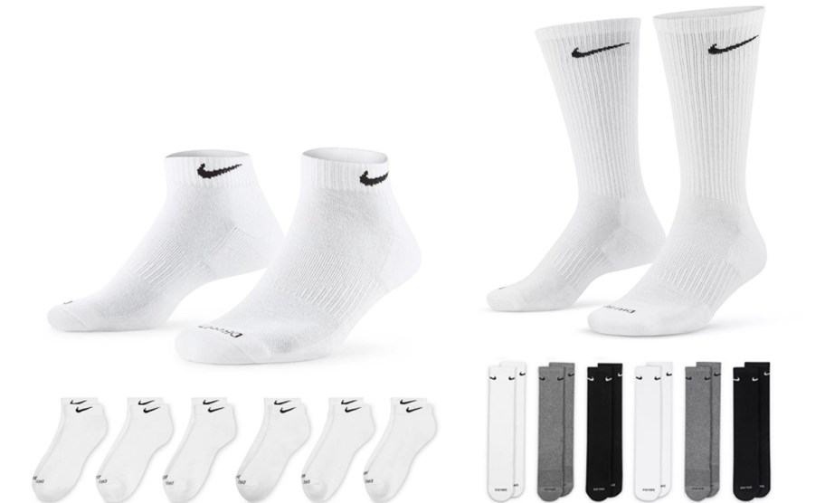 two sets of nike men's socks