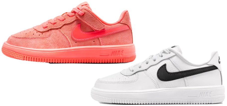 pink and white nike sneakers