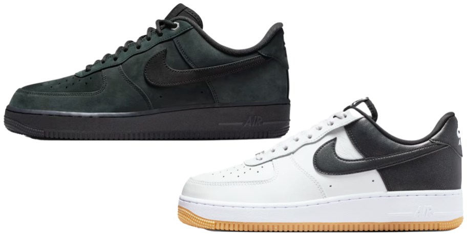 black and white nike sneakers