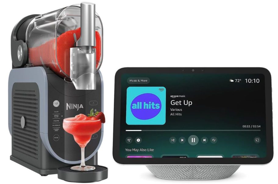 Ninja SLUSHi 5-in-1 88oz Professional Frozen Drink Maker and Amazon Echo Show 8 FHD Display Smart Hub w Alexa+