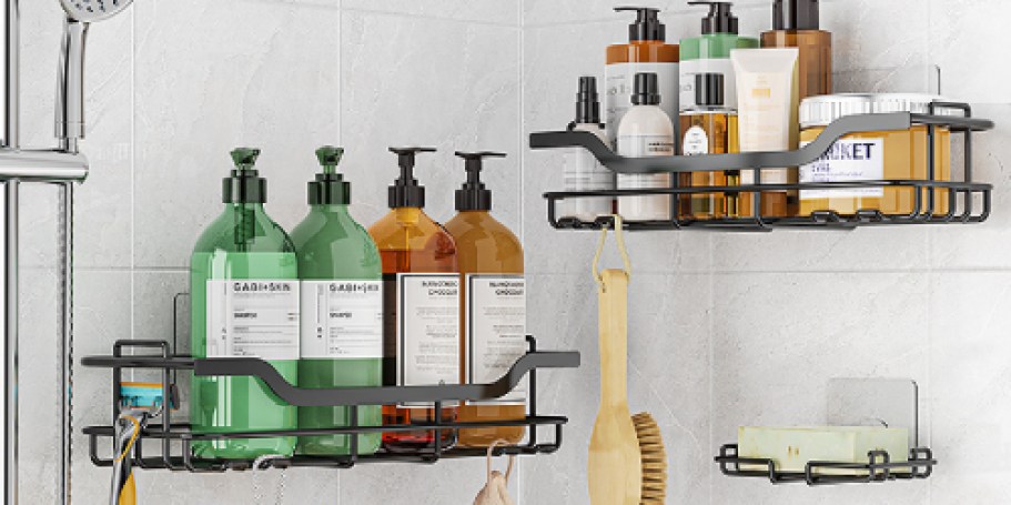 Shower Storage Caddy 3-Piece Set Only $6.99 on Amazon