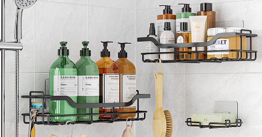 Shower Storage Caddy 3-Piece Set Only $6.99 on Amazon