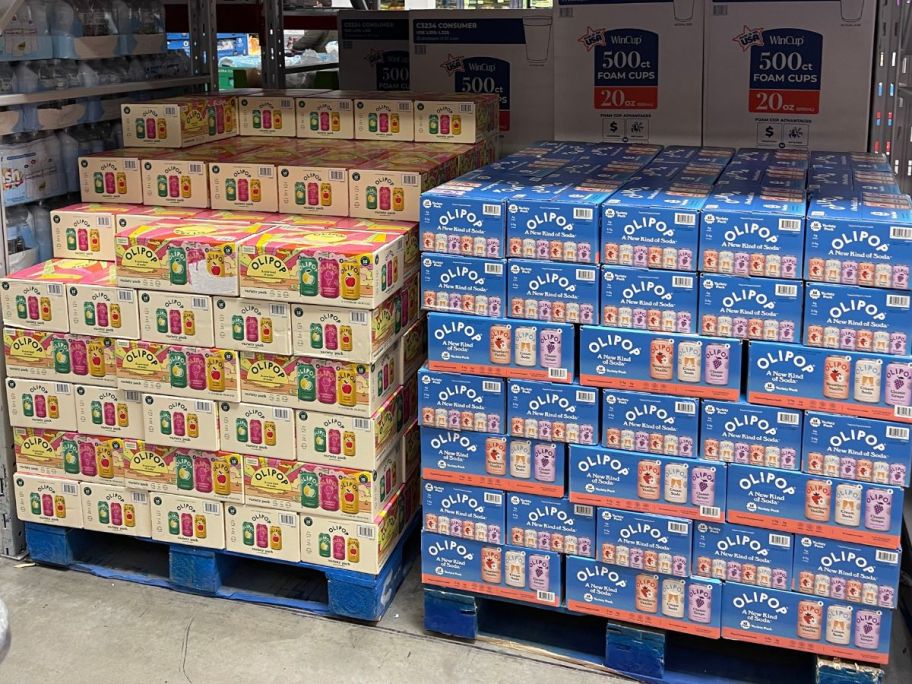 Cases of Olipop at sam's Club