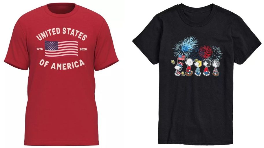stock image of Patriotic tees