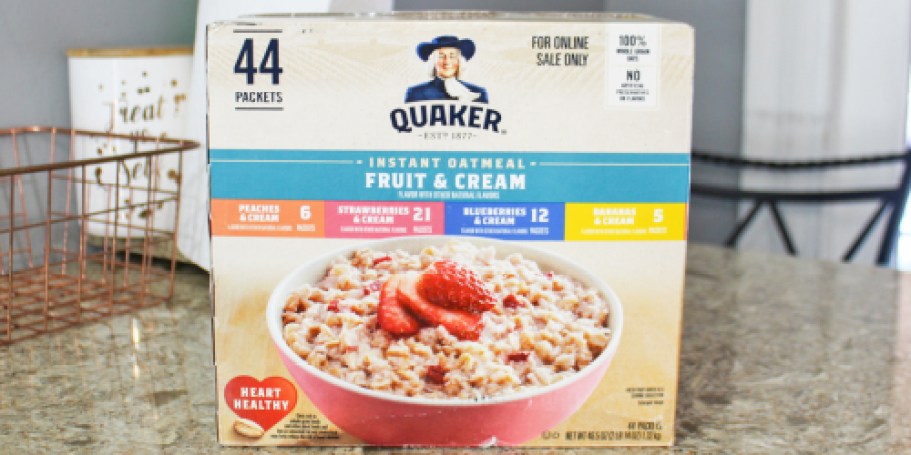 Quaker Instant Oatmeal 44-Count Variety Pack Just $10.97 Shipped on Amazon