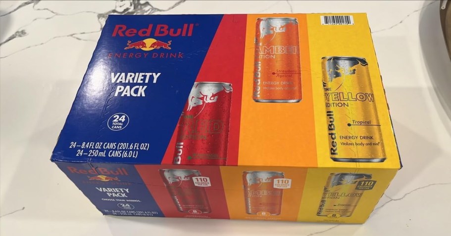 Red Bull Energy Variety Drink 24-Pack Just $24.50 Shipped on Amazon (Only $1 Per Can!)