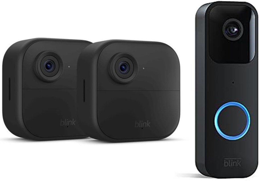 Refurbished Blink Outdoor 4 Wireless Smart Security Camera 2023 2-Pack, Refurbished Blink Video Doorbell