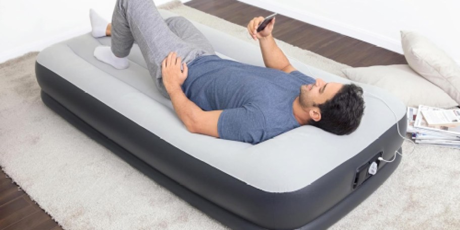 Twin Inflatable Air Mattress w/ Built-In Pump & USB Charger Just $14.99 Shipped (Reg. $50)