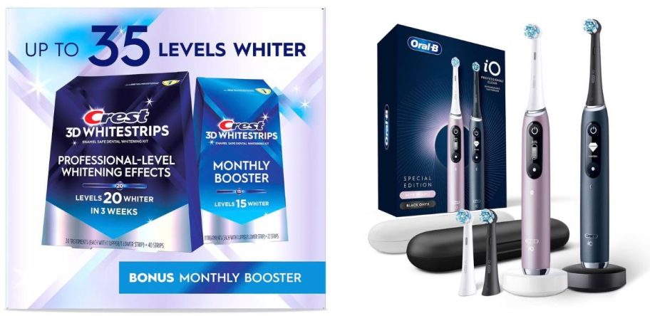 Crest White Strips and Oral B Toothbrushes