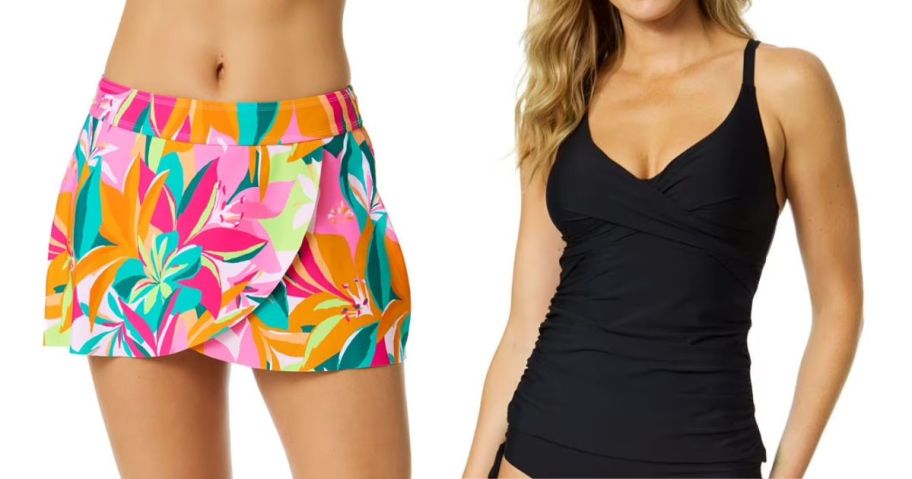 Stock images of two women wearing Anne Cole Swim Separates