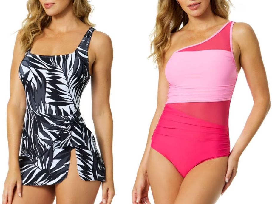 Stock images of two women wearing Anne Cole Swimwear