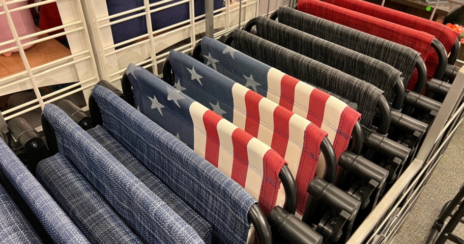 Sonoma Anti-Gravity Patio Lounge Chairs on display inside Kohl's store