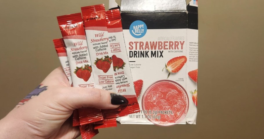 Amazon Grocery Strawberry Drink Mix 10-Count Only $1.31 Shipped