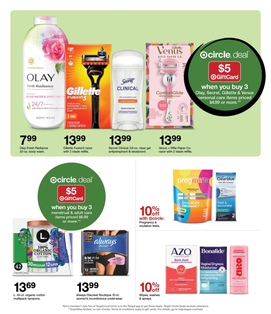 page from Target ad