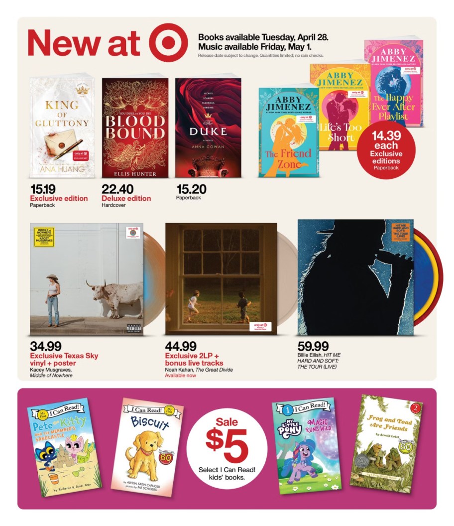 page from Target ad