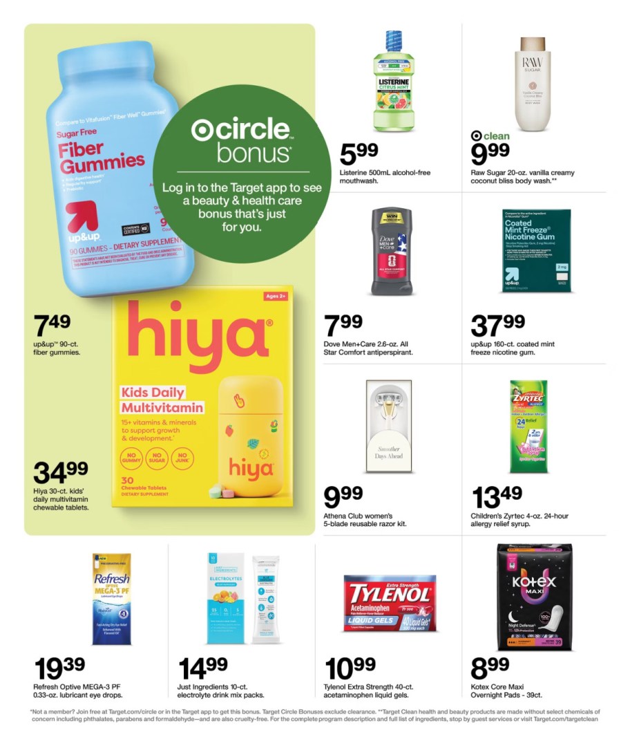 page from Target ad