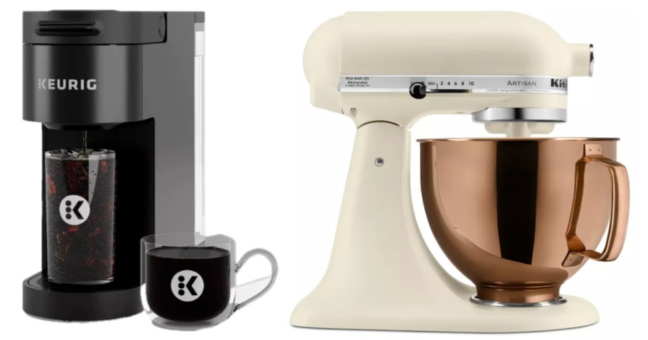 coffee maker and stand mixer
