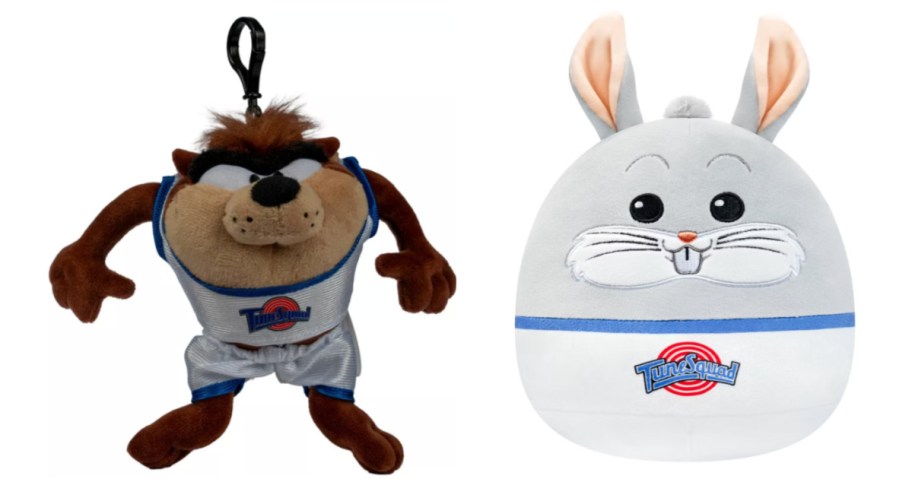 Tasmanian devil toy and plush bunny