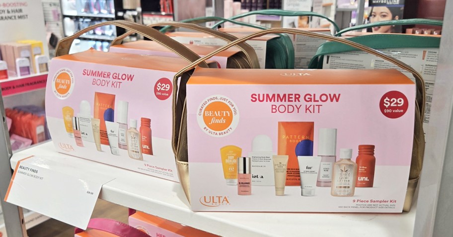 ULTA Beauty Summer Glow Body Kits on store shelf