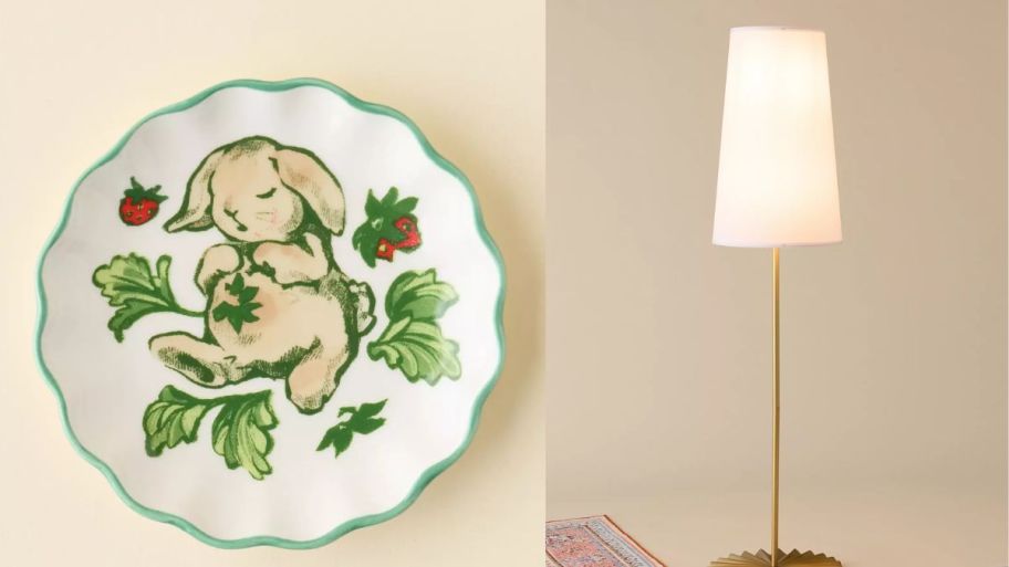 Ubran outfitters plate and lamp