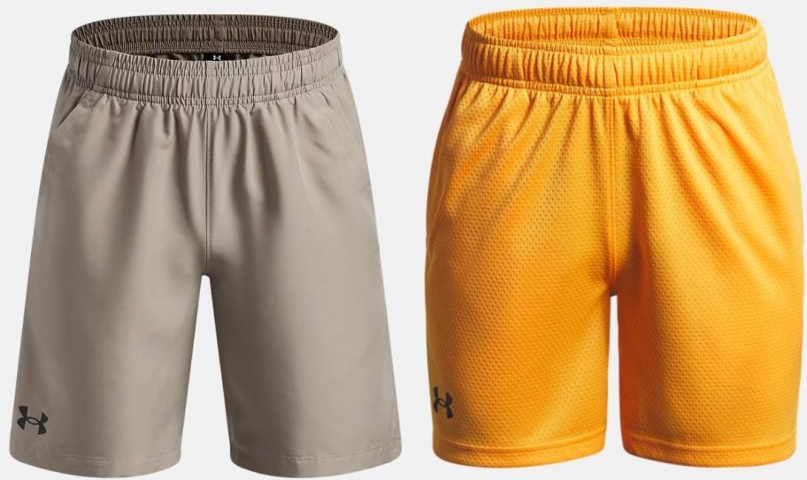 Stock images of two Under Amour Shorts