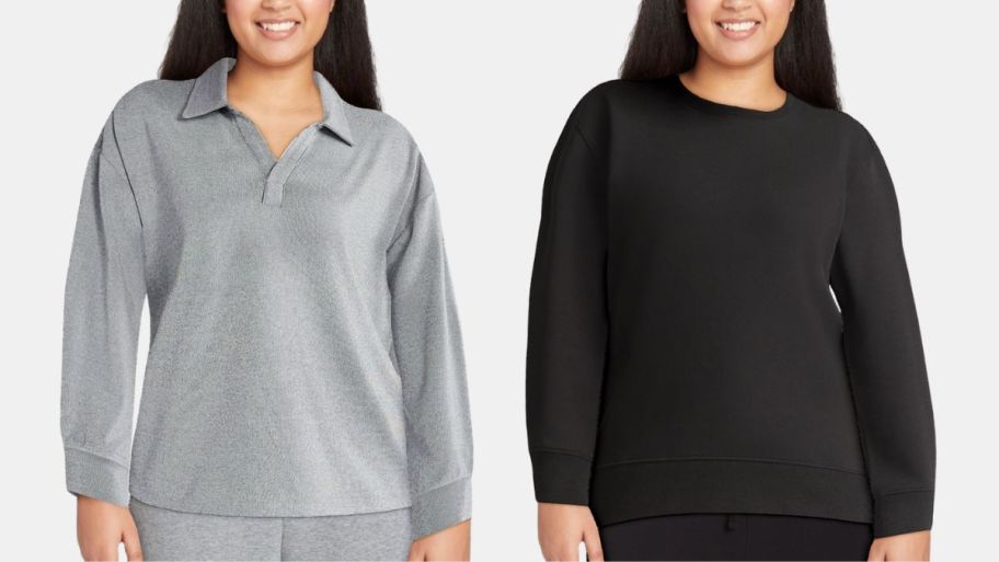 Walmart women in gray and black